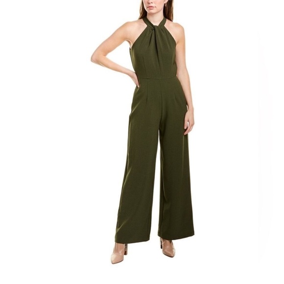 Julia Jordan Halter Twist Neck Sleeveless Jumpsuit - Picture 1 of 11